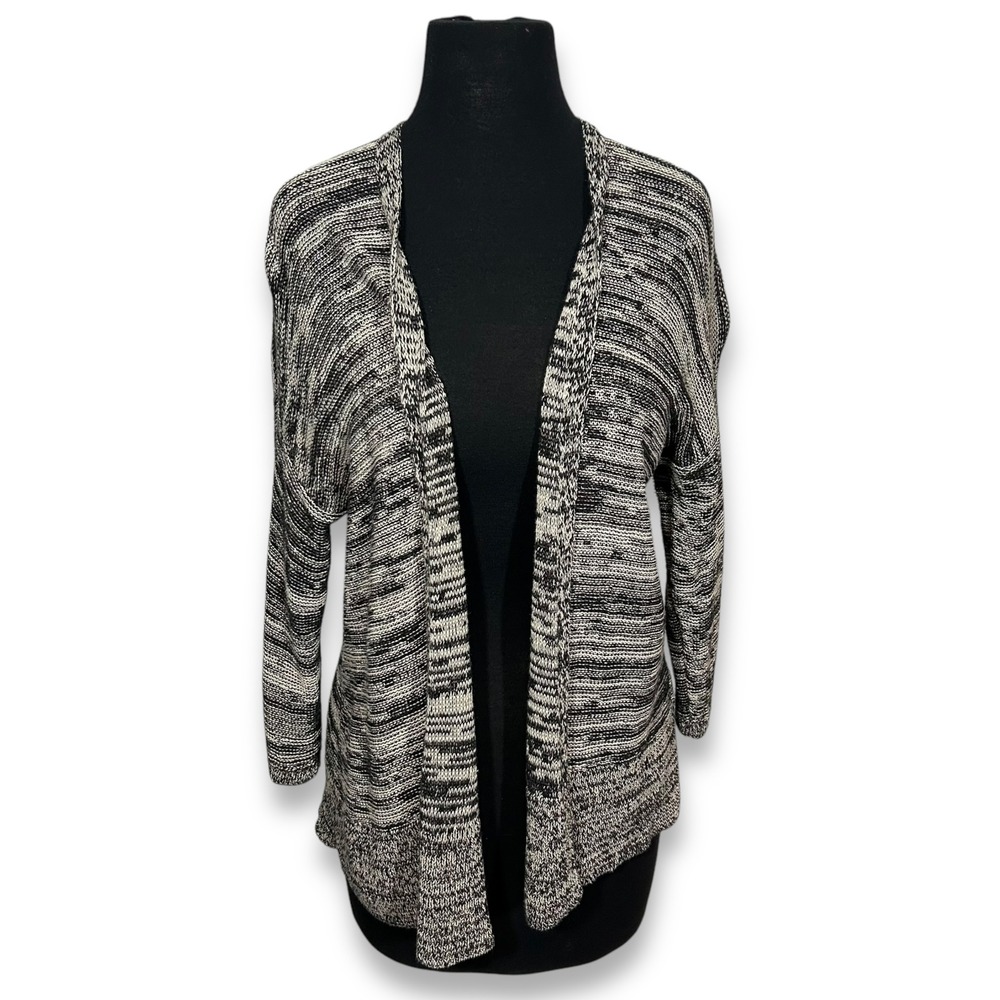 Eileen Fisher‎ Organic Linen Knit Cardigan Sweater Open Front Heathered Womens S